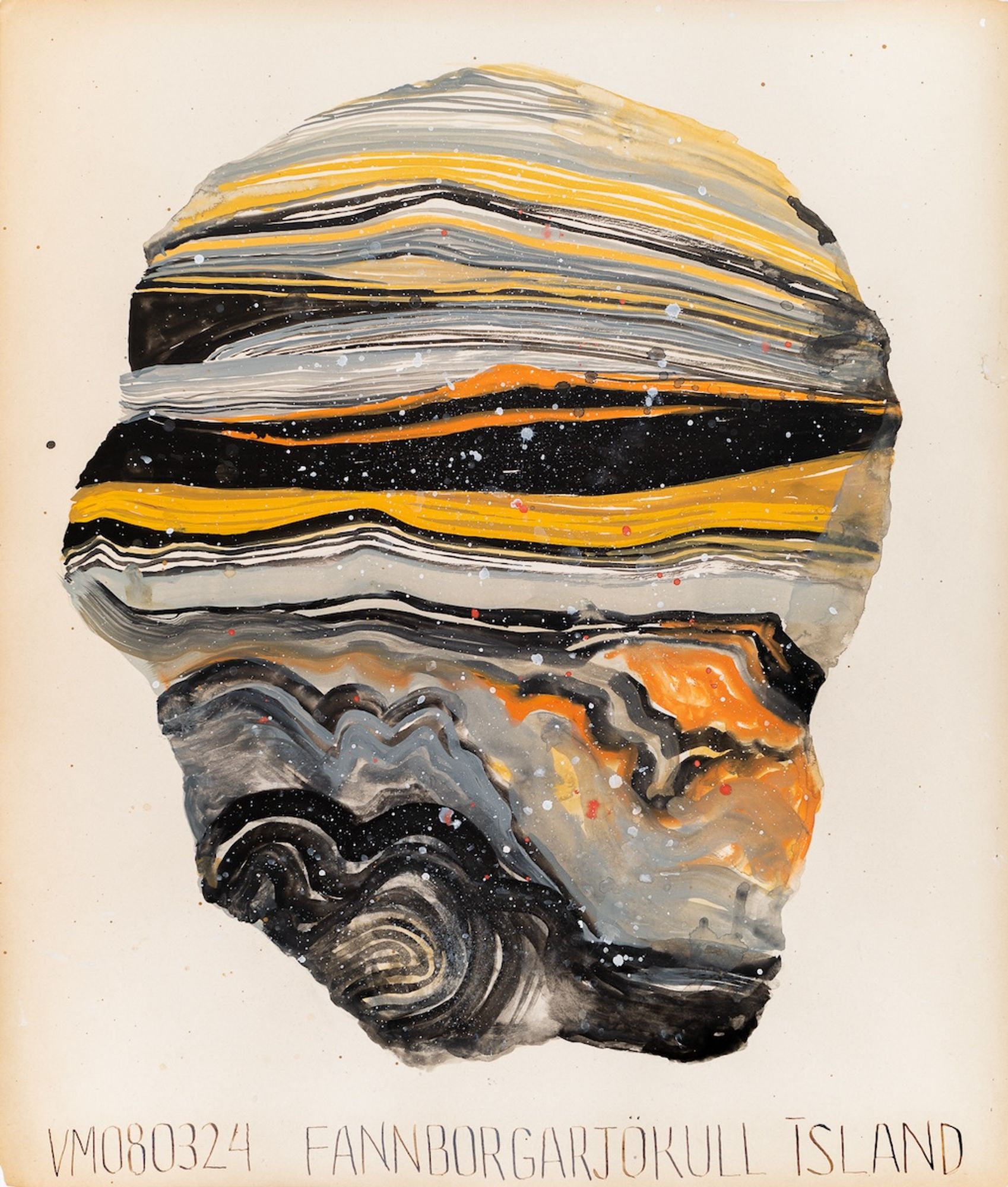Líparít (Banded Rhyolite) August 3, 2024 Fannborgarjökull, Ísland