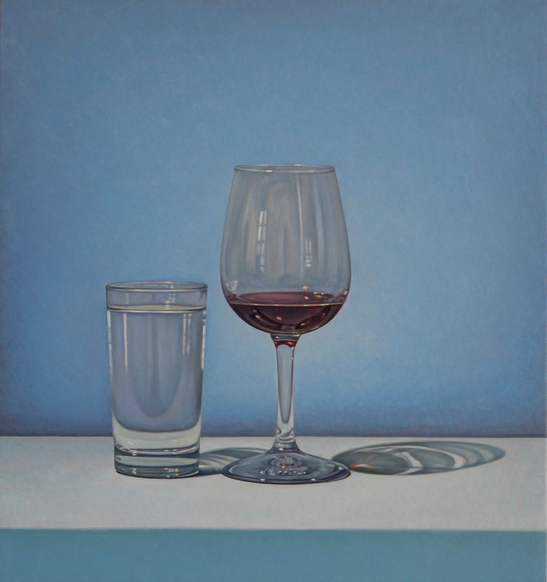 Glasses on Blue