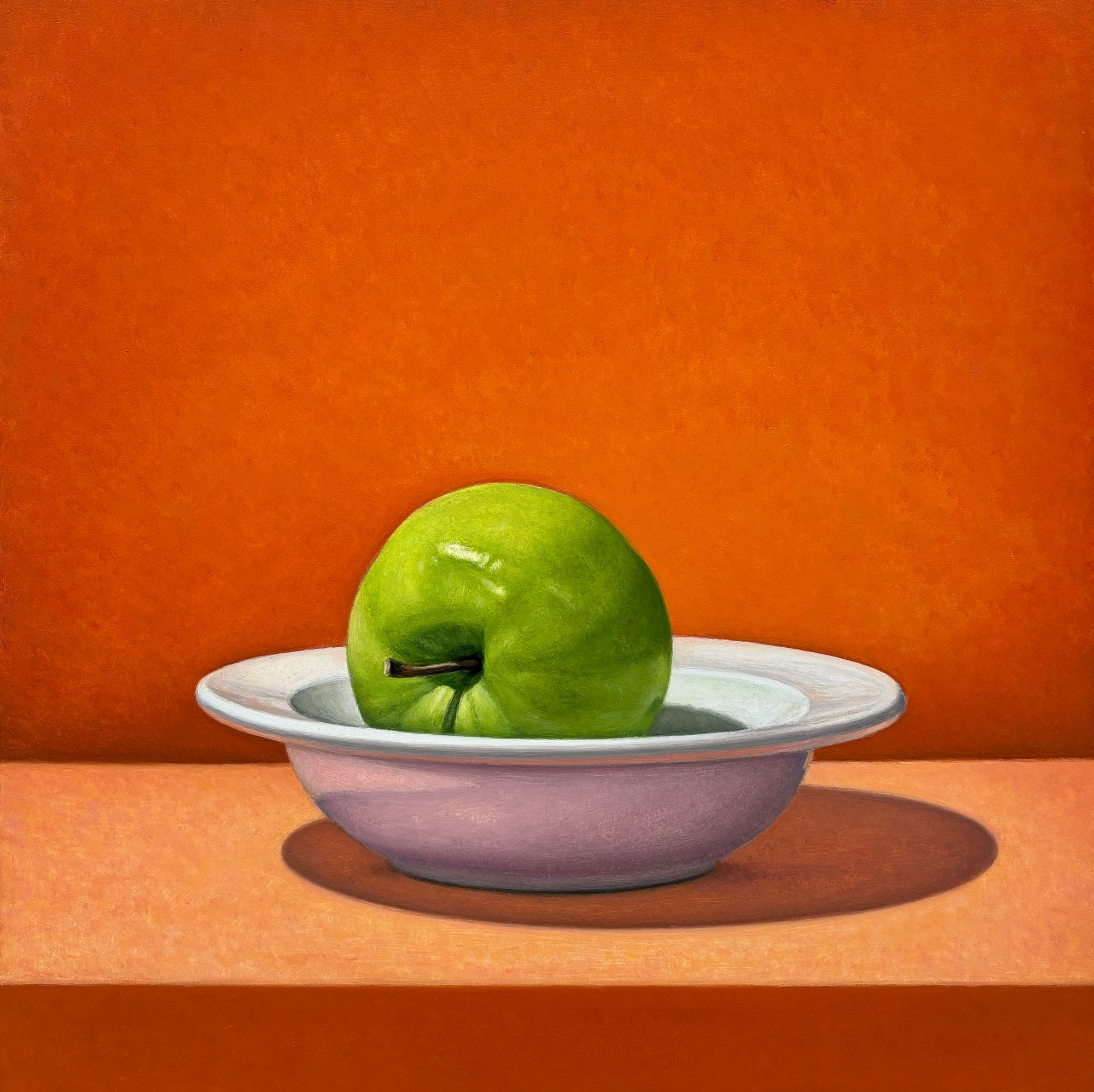 Apple in Bowl, Orange