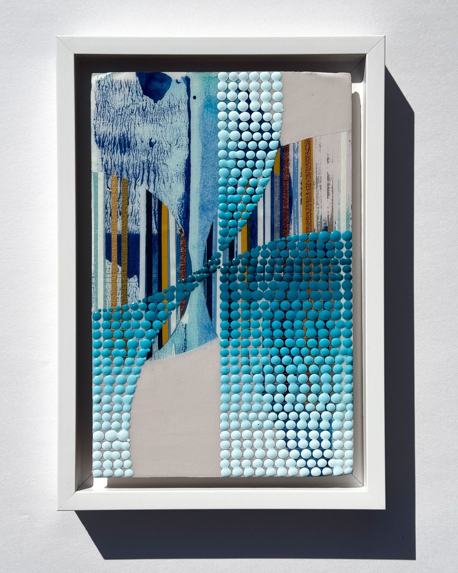 Lanterns with Blue Ink & Turquoise Gradient 1, Study No.157, Paper Series