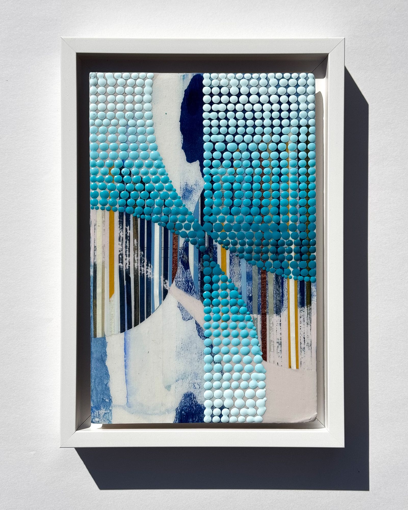 Lanterns with Blue Ink & Turquoise Gradient 2, Study No.158, Paper Series