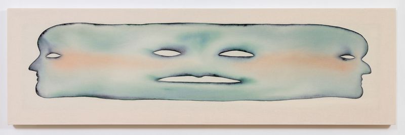 Self Portrait as Stretched Corleck Head (Green)