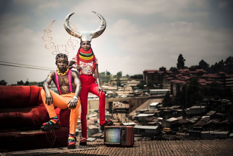Ondivow and Eliza with Horns