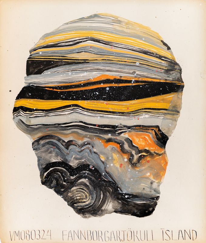 Líparít (Banded Rhyolite) August 3, 2024 Fannborgarjökull, Ísland