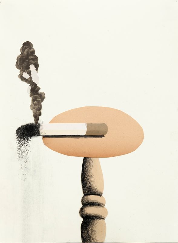 Table with Cigarette