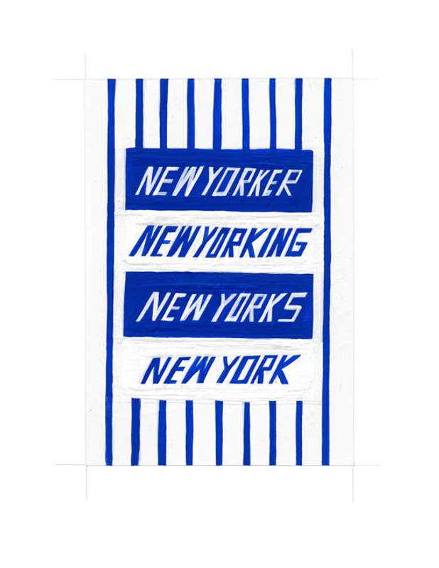 New Yorking (White and Blue Stripes)