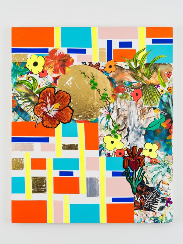 Gold Sun and Orange Orchid