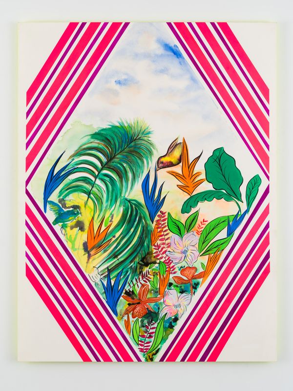 Tropical Geometries (Ruana Interruption, Pink and Magenta)