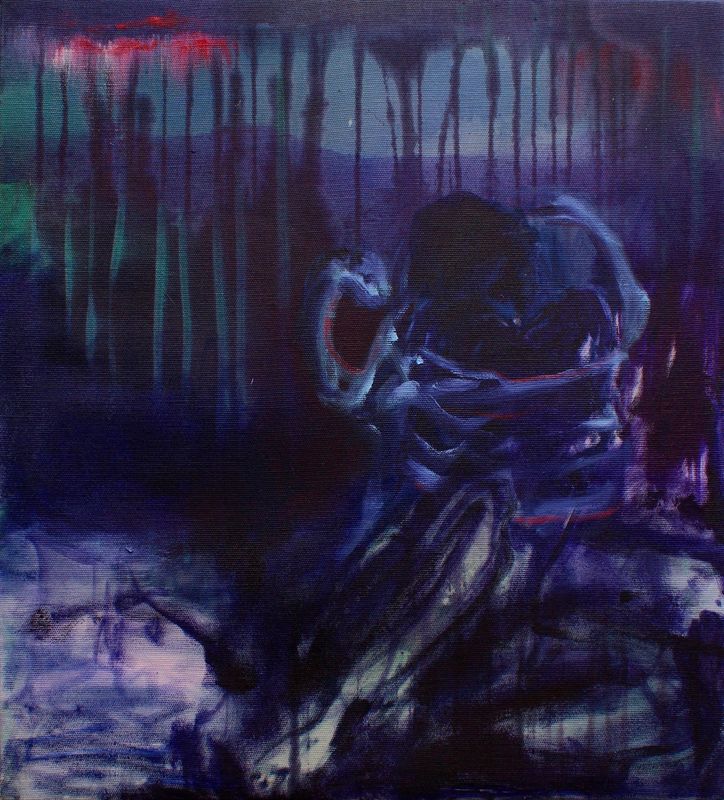 Wrapped Figure in a Landscape_45x50 cm_