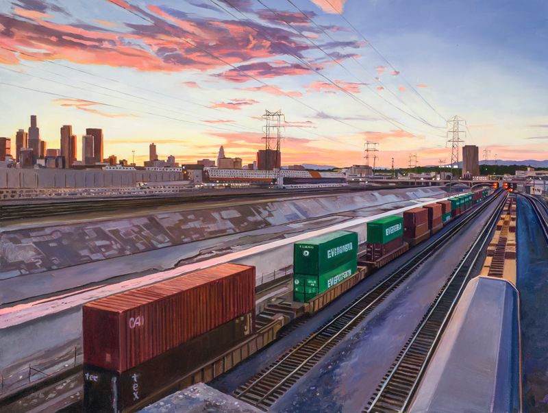Sunset, Container Train
