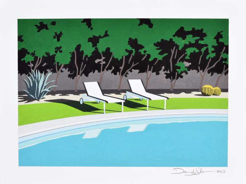 Poolside Diptych 1