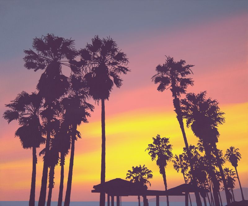 Venice Beach in Crimson