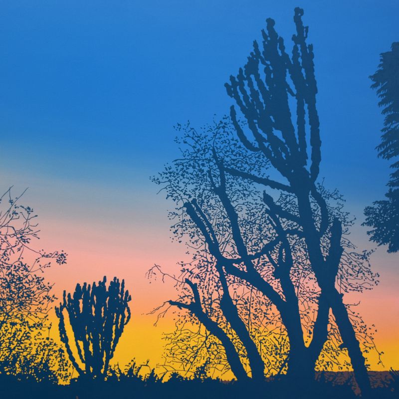 Sea View Cacti in Blue