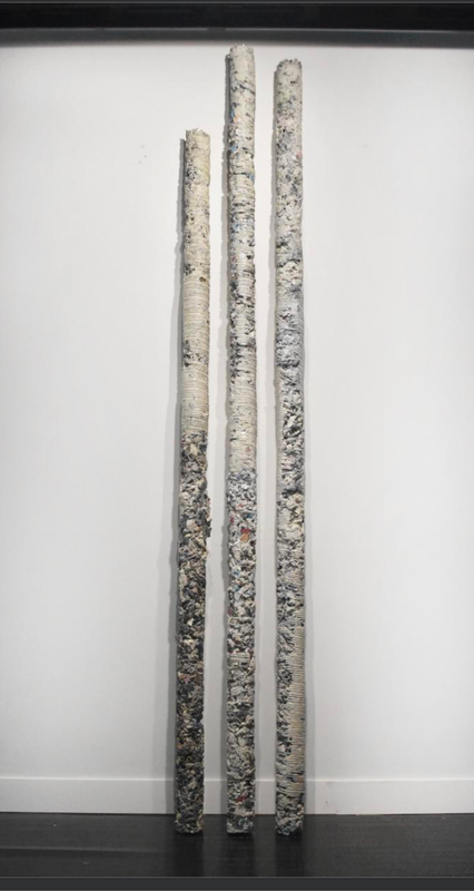 Untitled (three white poles)