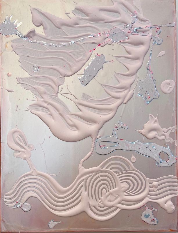  Opal Painting (Pink/White/Silver)